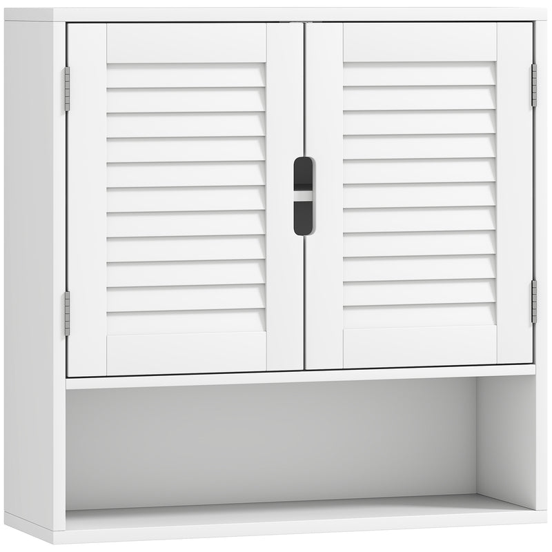Wall Mounted Bathroom Storage Cabinet With Adjustable Shelves For Small Spaces White
