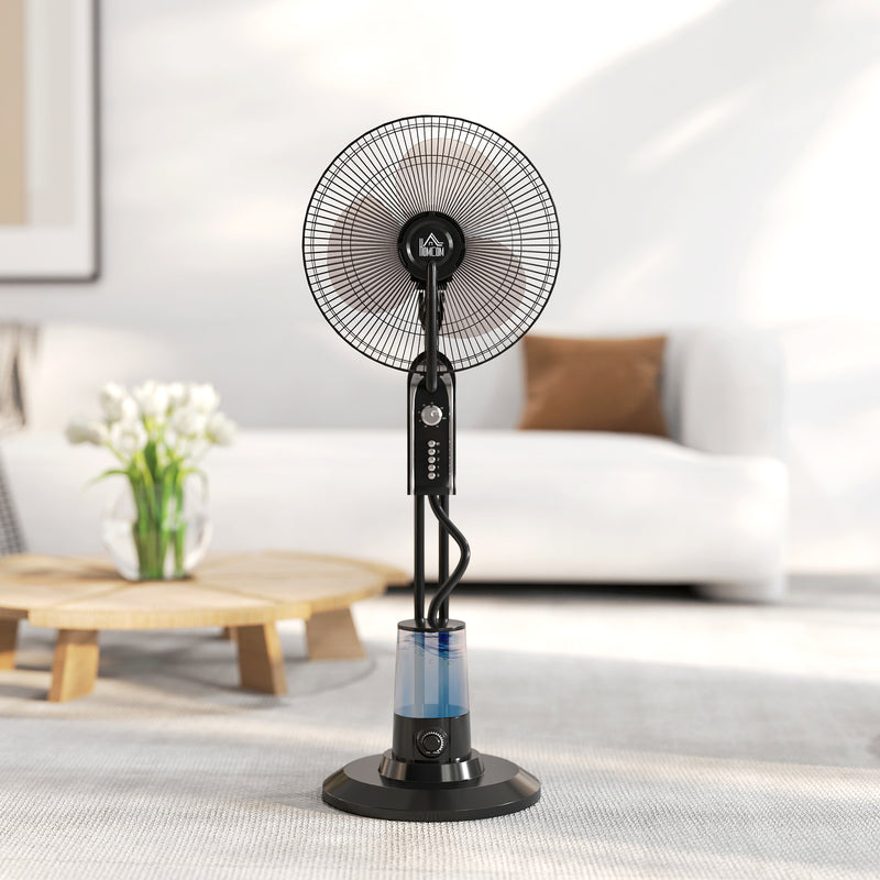 120cm Pedestal Misting Fan with 4 Speeds 3 Modes and 3.2L Tank for Home Use
