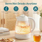 1.7L Rapid Boil Kettle and 2 Slice Toaster Set With Browning Control Cream AOSOM