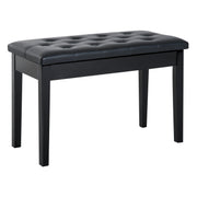 PU Leather Piano Stool With Hidden Storage Ideal for Makeup or Dressing Table, Black
