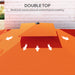 Orange 2.5m Cantilever Garden Parasol with Lever and Cross Base by Outsunny