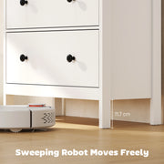 Chest of Drawers for Clothes and Bedding Storage with Smooth Quiet Drawers White AOSOM