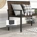 2 Seater Rattan Garden Bench with Cushions and Steel Frame for Patio or Park by Outsunny