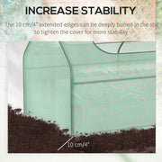 Raised Metal Garden Bed With Greenhouse Cover For Growing Vegetables And Herbs Green