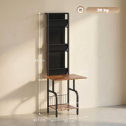 Record Player Stand with Vinyl and CD Storage for Organised Music Area Rustic Brown AOSOM