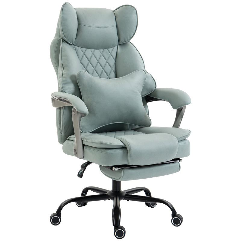 Office Chair for Big and Tall Adults with High Back Support and Footrest Light Blue