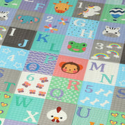 Foldable Reversible Foam Baby Play Mat Soft and Cushioned for Crawling Toddlers Grey AOSOM