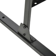 Black Metal Garden Privacy Screen with Stand 6.5ft Decorative Panel for Patio or Pool