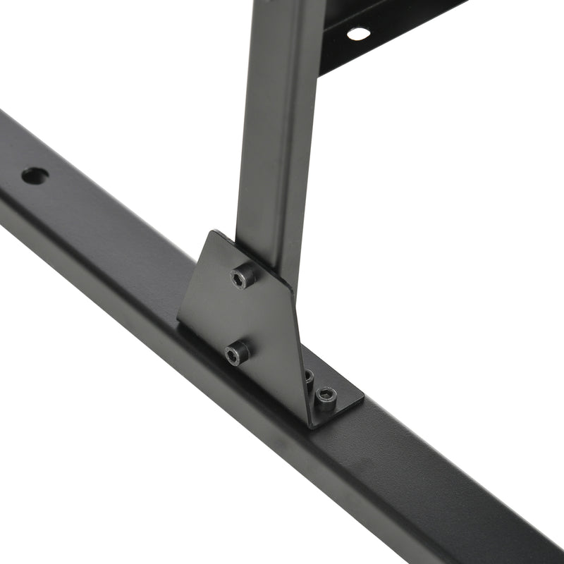 Black Metal Garden Privacy Screen with Stand 6.5ft Decorative Panel for Patio or Pool