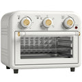 Air Fryer Oven 12L for Quick Family Meals with Simple Controls Cream White Gold Tone