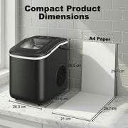 Ice Maker Machine for Fast Fresh Ice at Home Garden or Caravan Black Homcom