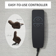 Electric Riser Recliner Chair With Remote Control For Elderly Comfort And Support Dark Brown