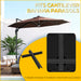 Heavy Duty Parasol Base With Wheels For Cantilever Umbrella Water Or Sand Filled