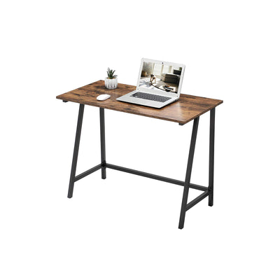 150x50cm Rustic Brown Computer Desk with Storage Shelves for Home Office or Study by Vasagle