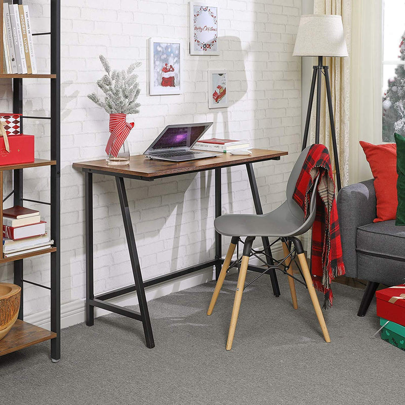 150x50cm Rustic Brown Computer Desk with Storage Shelves for Home Office or Study by Vasagle