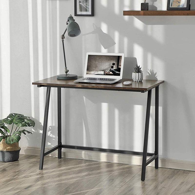 150x50cm Rustic Brown Computer Desk with Storage Shelves for Home Office or Study by Vasagle