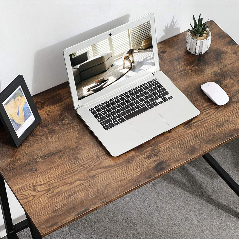 150x50cm Rustic Brown Computer Desk with Storage Shelves for Home Office or Study by Vasagle