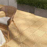 Wooden Garden Decking Tiles Pack of 9 For Garden Patio Balcony Terrace Or Hot Tub 30x30cm