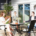 Set of Four Black Folding Rattan Dining Chairs for Outdoor and Garden by Outsunny