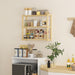 Three Tier Bamboo Bathroom Storage Rack Natural Finish by HOMCOM