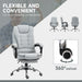 Light Grey Linen Adjustable Swivel Executive Office Chair by HOMCOM