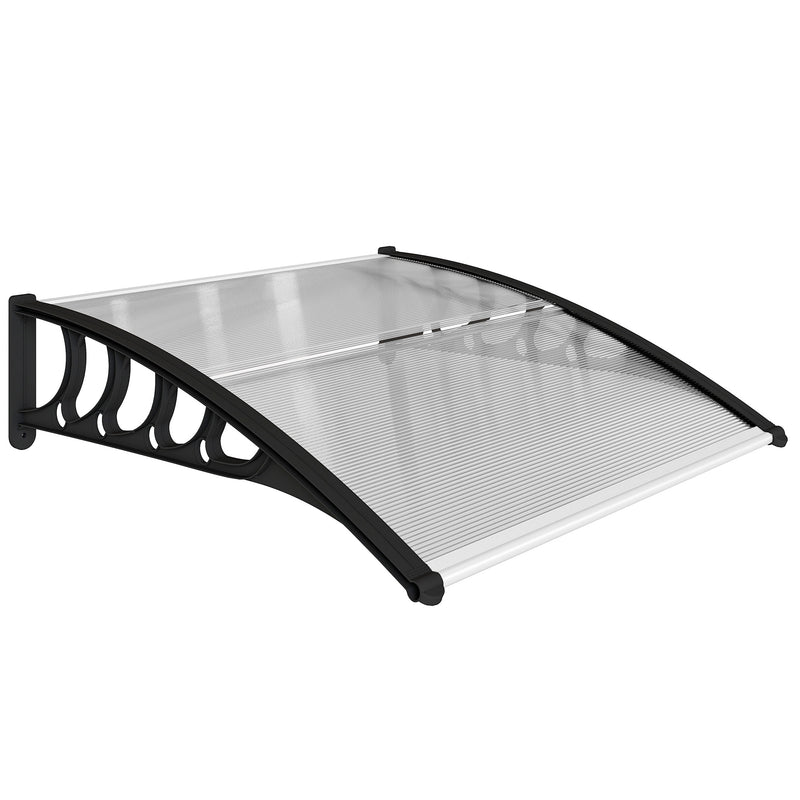 Clear Front Door Canopy Shelter Awning for Porch and Window Provides Rain & UV Shelter 103x97cm