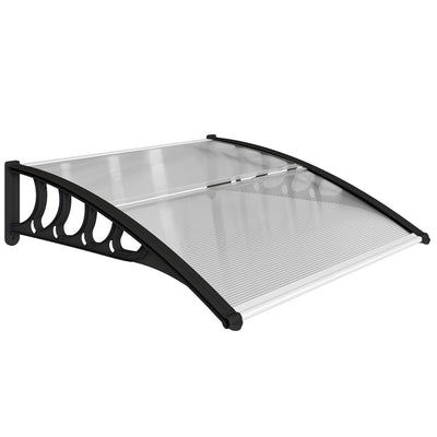 Clear Front Door Canopy Shelter Awning for Porch and Window Provides Rain & UV Shelter 103x97cm