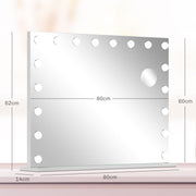 Large Hollywood LED Vanity Mirror With 3 Light Modes USB Port and 10X Magnifier White