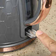 Fast Boil Kettle and 2 Slice Toaster Set With Auto Shut Off and Browning Control Grey