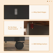 Folding Drop Leaf Dining Table with Drawer and Storage for Small Spaces Rustic Brown by HOMCOM