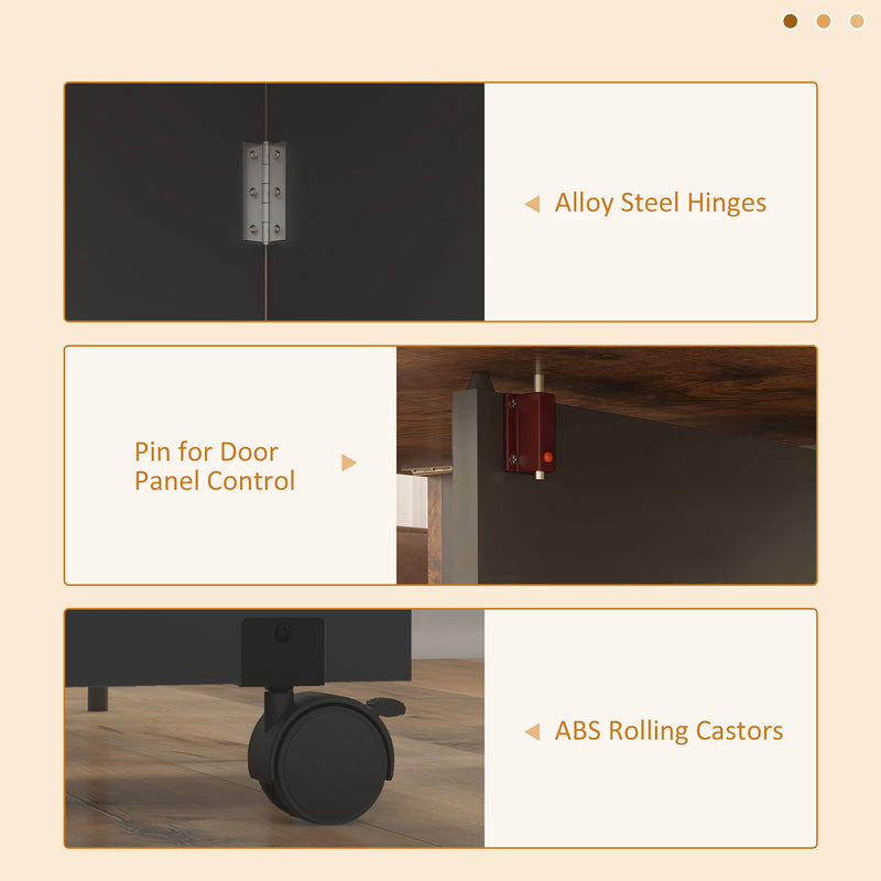 Folding Drop Leaf Dining Table with Drawer and Storage for Small Spaces Rustic Brown by HOMCOM