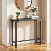 Bar Table for Small Spaces with Easy Clean Marble Effect Top Black Marble Effect AOSOM