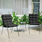 Outdoor Chair Cushions Set of 2 for Extra Comfort and Support Black Outsunny
