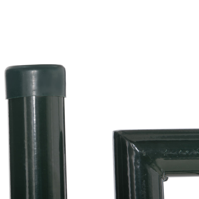 Garden Gate with Lock for Secure and Private Outdoor Entrance Steel Green Outsunny
