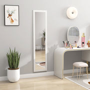 Full Length Wall Mirror 37 x 157 cm With Slim Frame For Bedroom Or Hallway White AOSOM