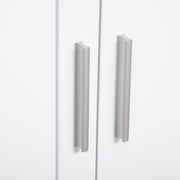 White Freestanding Bathroom Floor Cabinet With Shelves For Towels And Toiletries Storage