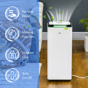 Portable 16L Dehumidifier with Air Purifier and Timer for Home Laundry Use, White