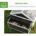 White Wooden Chicken Coop With Nesting Box and Openable Roof for 4-8 Chickens by PawHut