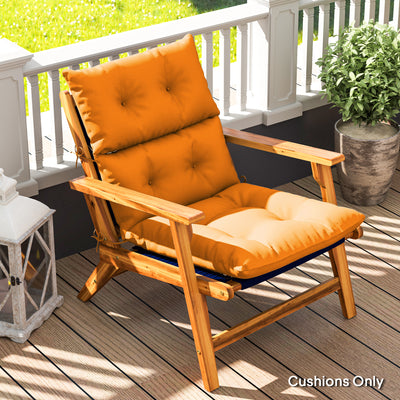 Orange Padded Outdoor Seat Cushion 115 x 56cm by Outsunny