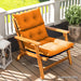 Orange Padded Outdoor Seat Cushion 115 x 56cm by Outsunny