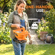 Cordless Handheld Lawn Spreader for Even Seed Fertiliser or Salt Coverage Orange AOSOM