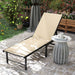 Khaki Adjustable Sun Lounger with 5 Recline Levels and Steel Frame for Garden and Beach by Outsunny