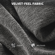 Grey Velvet Feel Swivel Office Chair With Padded Seat And Adjustable Height