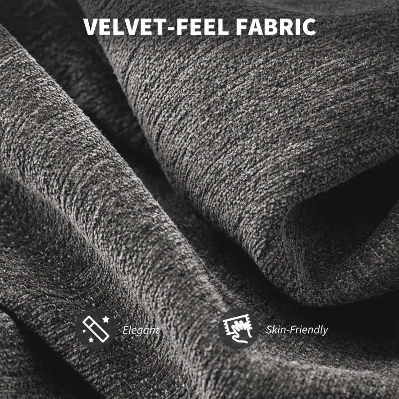 Grey Velvet Feel Swivel Office Chair With Padded Seat And Adjustable Height