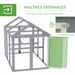 Large Wooden Chicken Run with Combinable Design and Secure Enclosure by PawHut