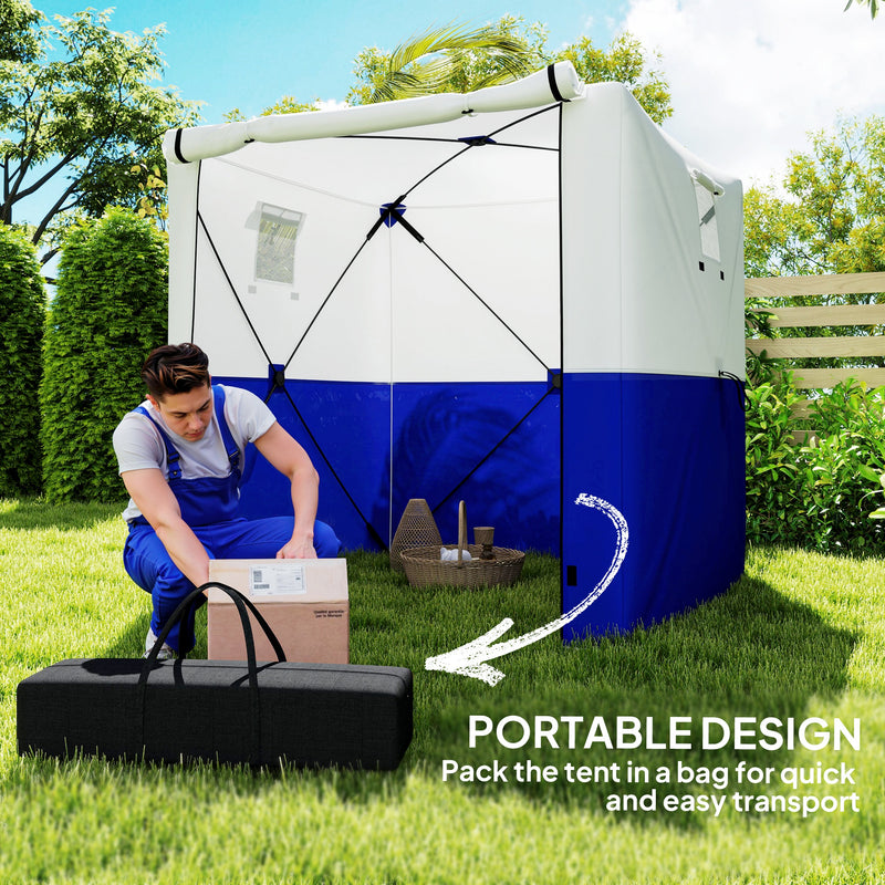 Dark Blue 2 x 2m Pop Up Gazebo with Accessories for Outdoor Events by Outsunny
