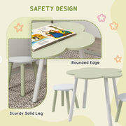5 Piece Kids Table and Chair Set with Flower Design for Toddlers Aged 3 to 5 Pink AOSOM