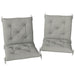 Set of Two Light Grey Outdoor Seat Cushions Weather Resistant by Outsunny