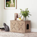 Walnut Brown Cat Litter Box Enclosure with Double Doors and Side Entrance by PawHut