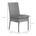 Set of Four Dark Grey Armless Rattan Garden Chairs With Cushions Weather Resistant by Outsunny